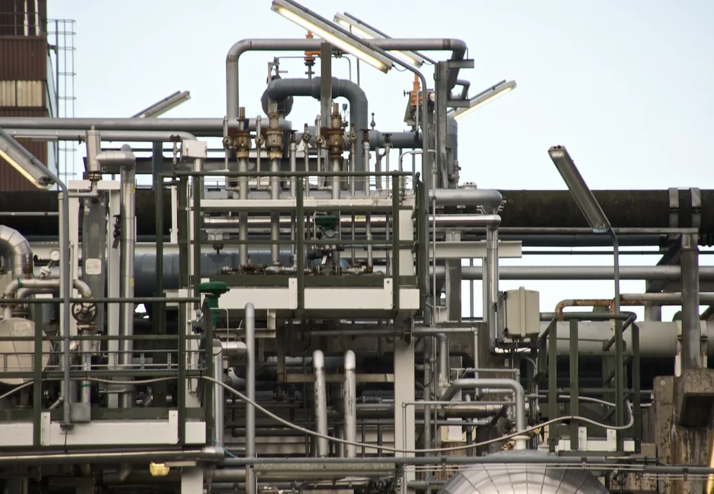 Process plant during a planned maintenance shutdown